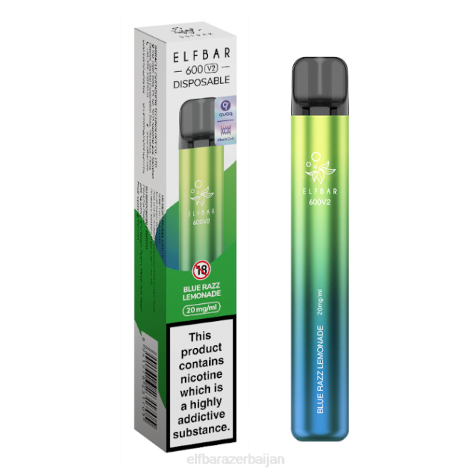 ELFBAR 600V2 Disposable Vape - 20mg P06N13 Blue Razz Lemonade