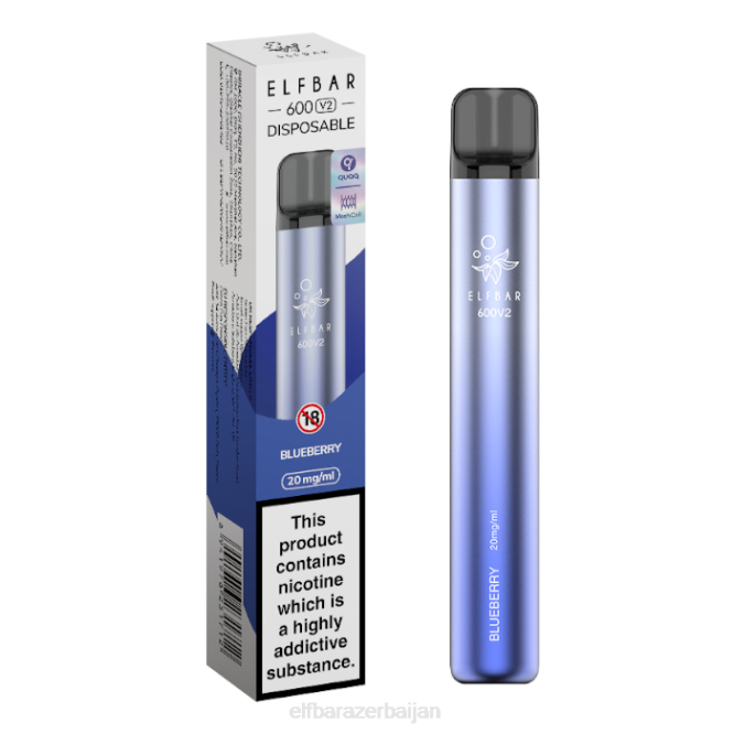 ELFBAR 600V2 Disposable Vape - 20mg P06N1 Blueberry