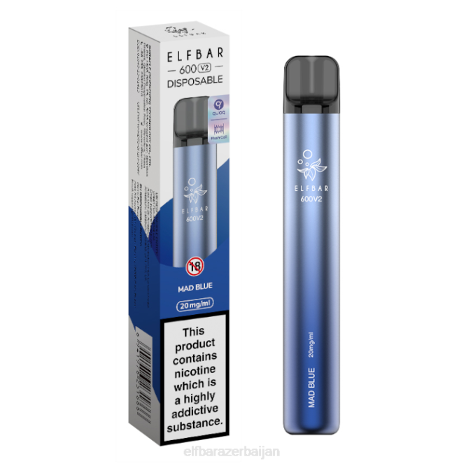 ELFBAR 600V2 Disposable Vape - 20mg P06N20 Mad Blue