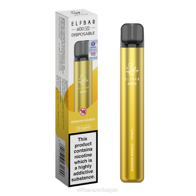 ELFBAR 600V2 Disposable Vape - 20mg P06N22 Banana Mango