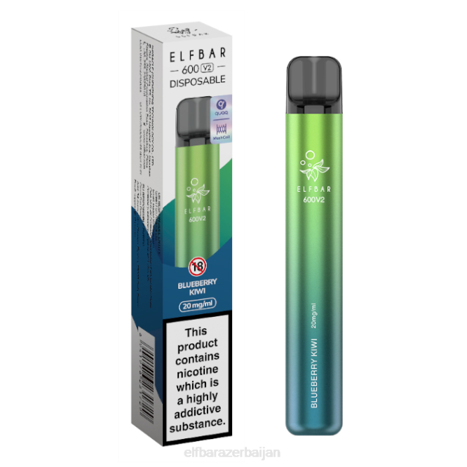 ELFBAR 600V2 Disposable Vape - 20mg P06N23 Blueberry Kiwi