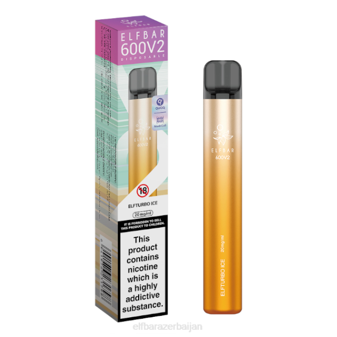 ELFBAR 600V2 Disposable Vape - 20mg P06N28 Elfturbo Ice