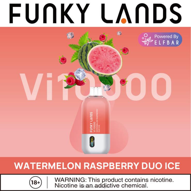 FFH2V152 ELFBAR Funky Lands Best Flavor Disposable Vape Vi10000 Iced Series Watermelon Raspberry Duo Ice