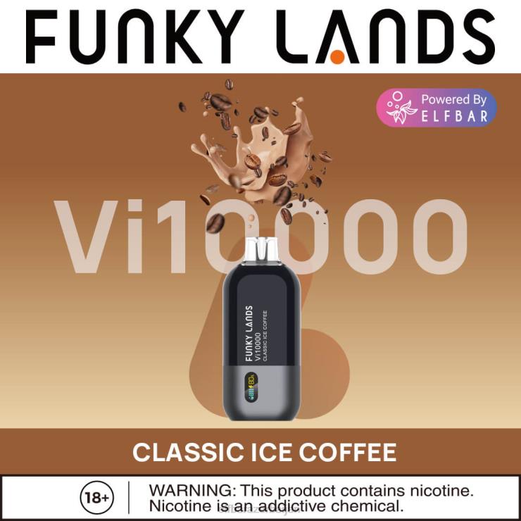 FFH2V155 ELFBAR Funky Lands Best Flavor Disposable Vape Vi10000 Iced Series Classic Ice Coffee