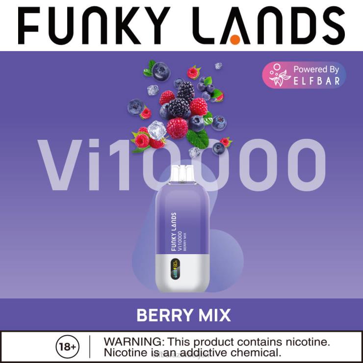 FFH2V158 ELFBAR Funky Lands Disposable Vape Vi10000 Puffs Blueberry Ice