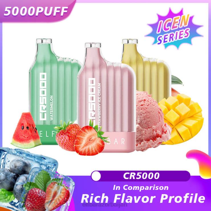 FFH2V20 ELFBAR Best Flavor Disposable Vape CR5000 Ice Series Peach Ice