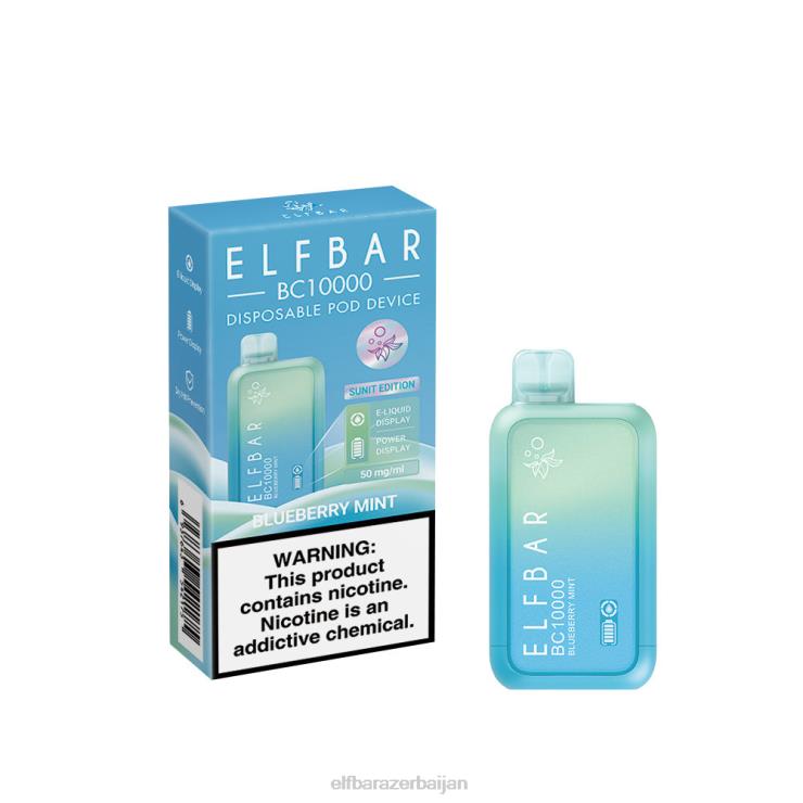 FFH2V37 ELFBAR Disposable Vape New BC10000 10000Puffs Blueberry Mint