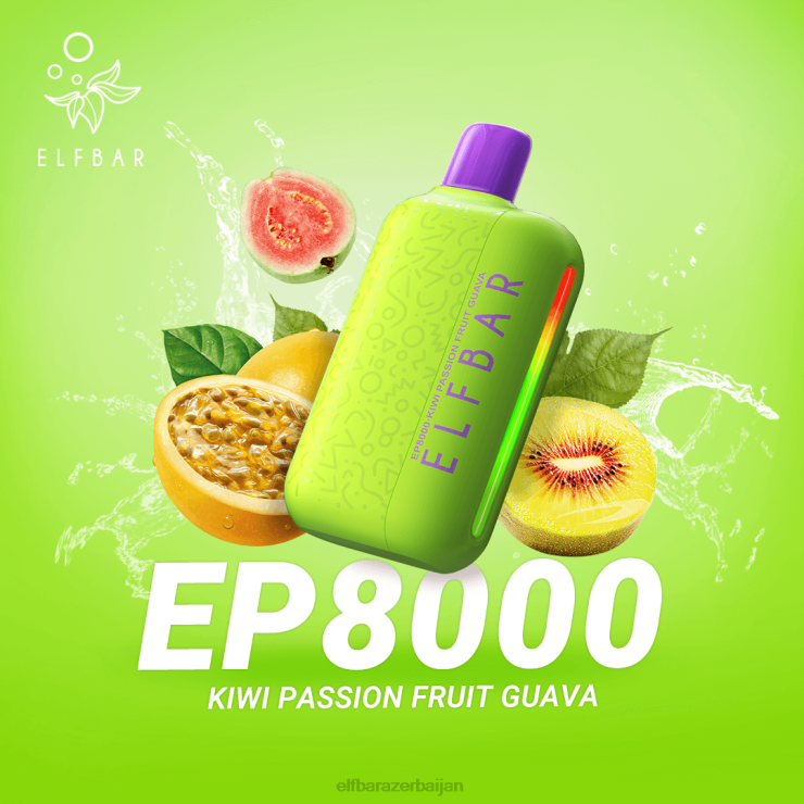 FFH2V60 ELFBAR Disposable Vape New EP8000 Puffs Kiwi Passion Fruit Guava