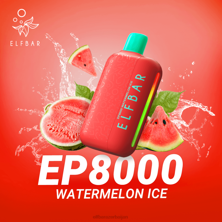 FFH2V62 ELFBAR Disposable Vape New EP8000 Puffs Watermelon Ice