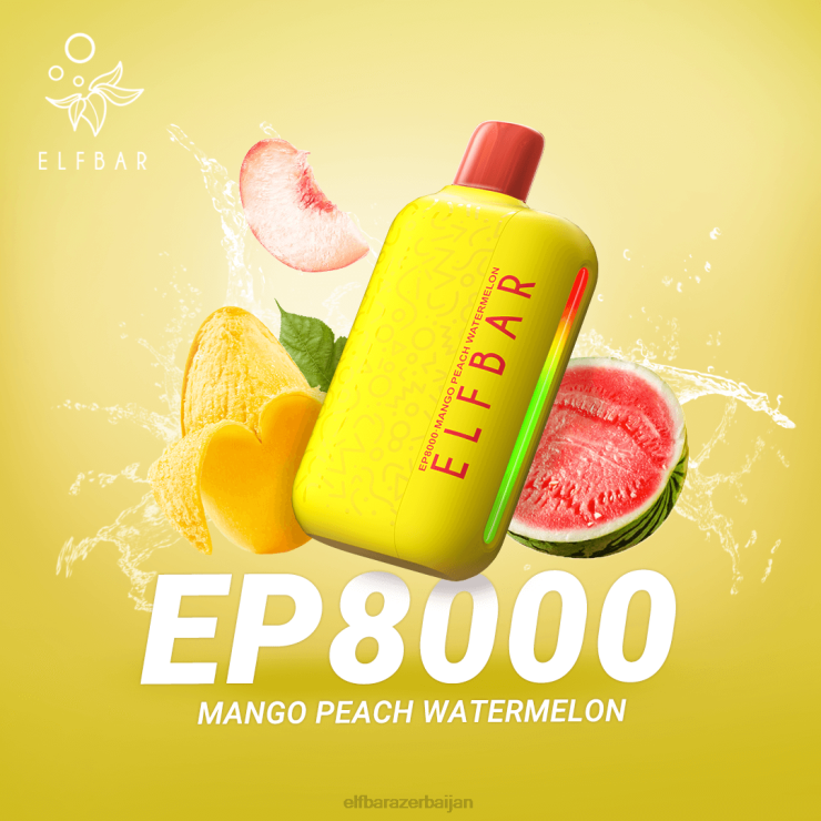 FFH2V71 ELFBAR Disposable Vape New EP8000 Puffs Mango Peach Watermelon