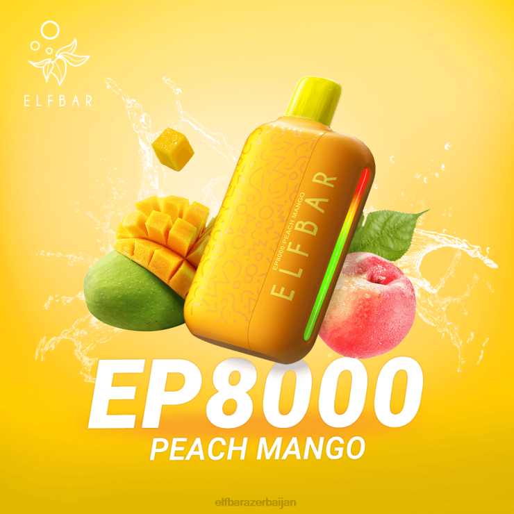 FFH2V74 ELFBAR Disposable Vape New EP8000 Puffs Peach Mango