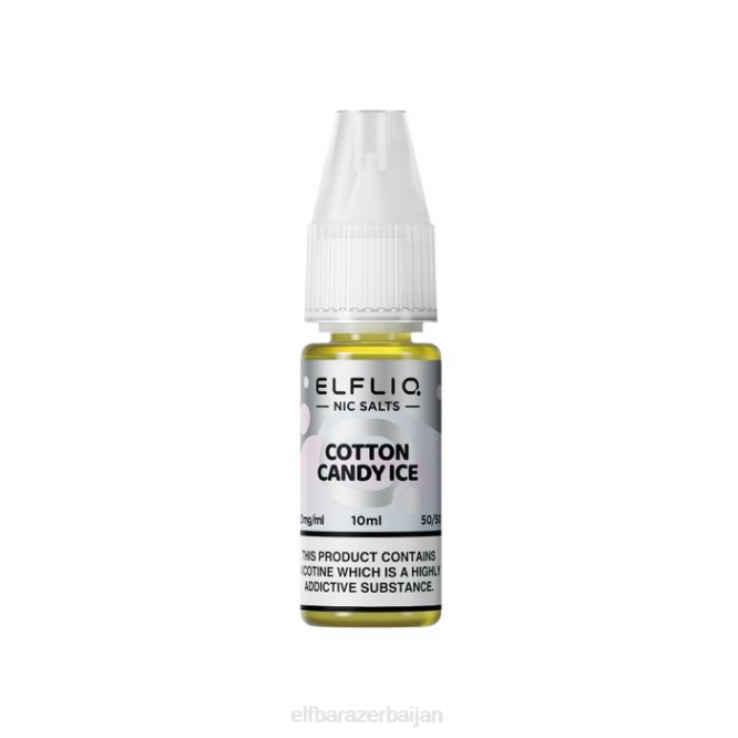 ELFBAR ELFLIQ Cotton Candy Ice Nic Salts - 10ml-10 mg/ml P06N213