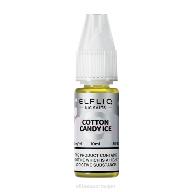 ELFBAR ELFLIQ Cotton Candy Ice Nic Salts - 10ml-20 mg/ml P06N214