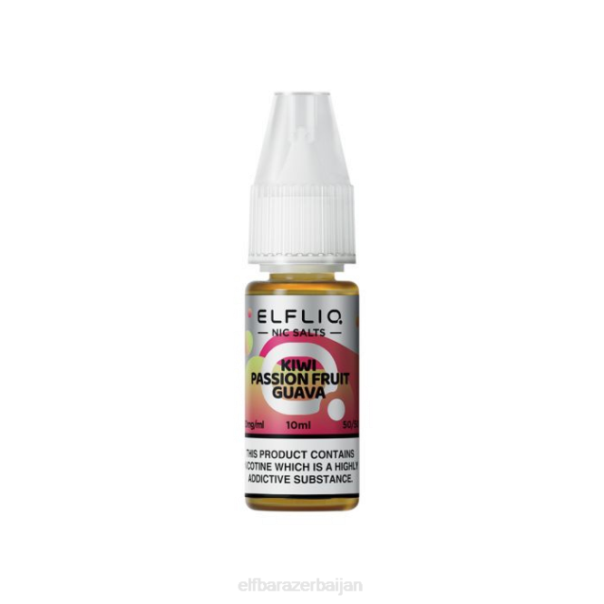 ELFBAR ELFLIQ Kiwi Passion Fruit Guava Nic Salts - 10ml-10 mg/ml P06N209