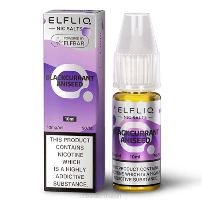 ELFBAR ElfLiq Nic Salts - Blackcurrant Aniseed - 10ml-10 mg/ml P06N177