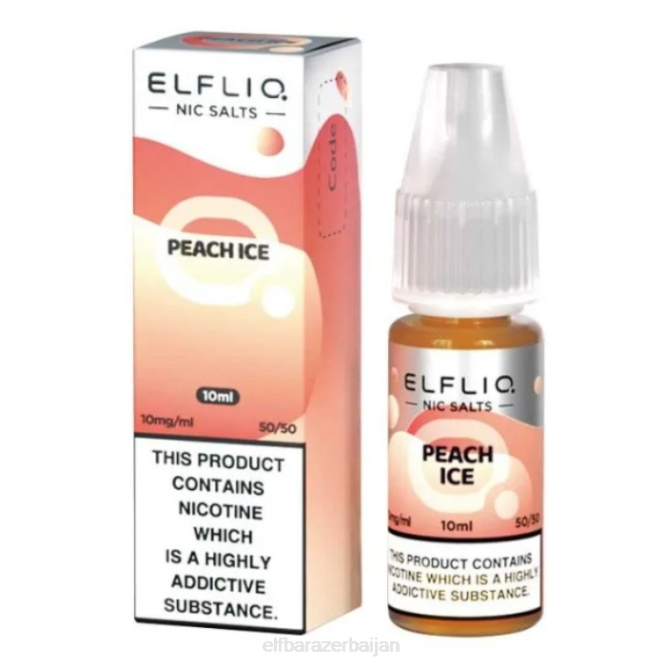 ELFBAR ElfLiq Nic Salts - Peach Ice - 10ml-10 mg/ml P06N185