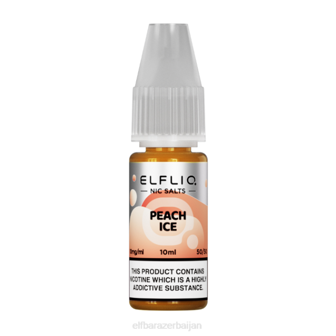 ELFBAR ElfLiq Nic Salts - Peach Ice - 10ml-20 mg/ml P06N186