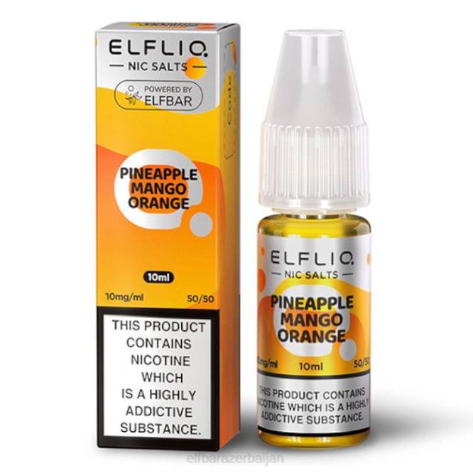 ELFBAR ElfLiq Nic Salts - Pineapple Mango Orange - 10ml-10 mg/ml P06N173