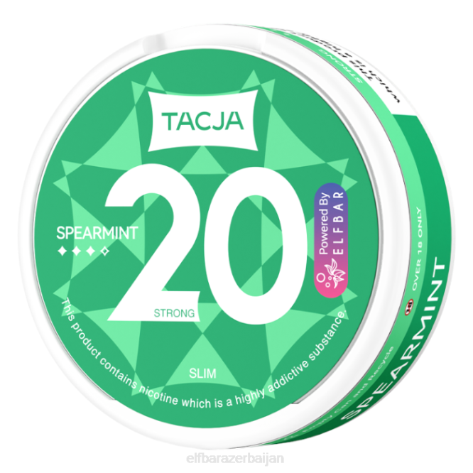 ELFBAR TACJA Nicotine Pouch - Spearmint - 1PK-18mg/g P06N226