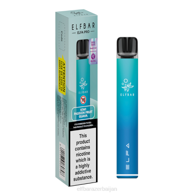 ELFBAR ELFA PRO Pod Kit - Rechargeable P06N66 Aurora Blue + Kiwi Passion Fruit Prefilled Pod