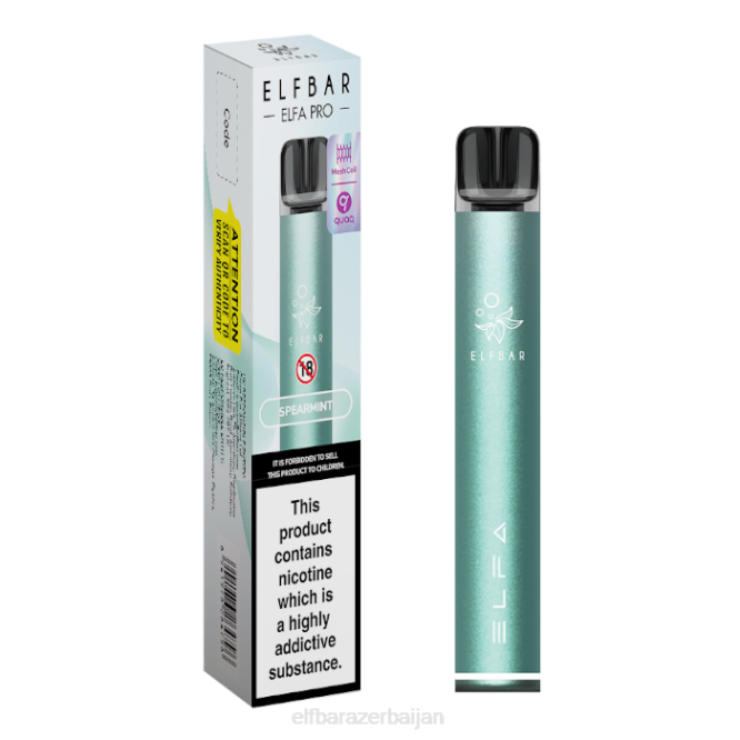 ELFBAR ELFA PRO Pod Kit - Rechargeable P06N77 Twilight Cyan + Spearmint Prefilled Pod