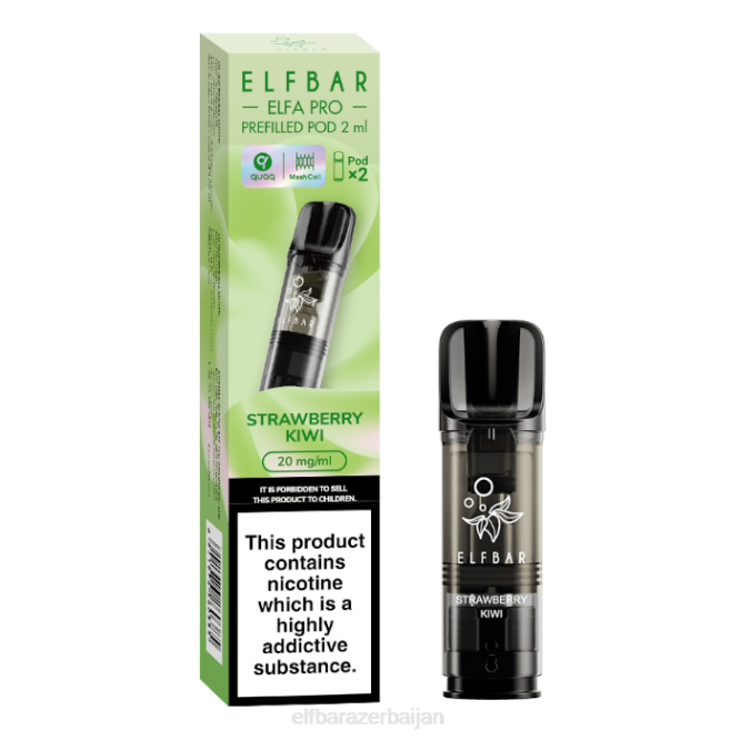 ELFBAR ELFA PRO Prefilled Pods - 20mg - 2PK P06N80 Strawberry Kiwi