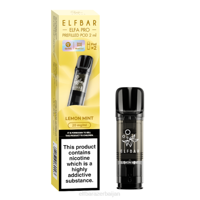 ELFBAR ELFA PRO Prefilled Pods - 20mg - 2PK P06N82 Lemon Mint