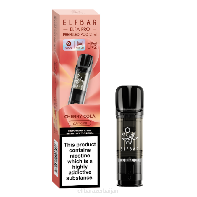 ELFBAR ELFA PRO Prefilled Pods - 20mg - 2PK P06N84 Cherry Cola