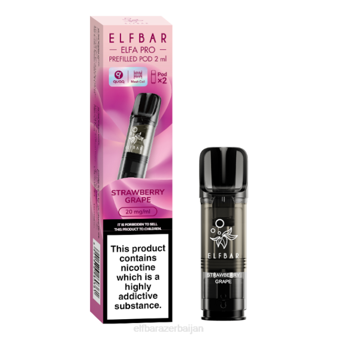 ELFBAR ELFA PRO Prefilled Pods - 20mg - 2PK P06N94 Strawberry Grape