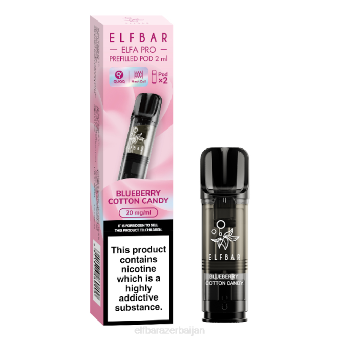 ELFBAR ELFA PRO Prefilled Pods - 20mg - 2PK P06N97 Blueberry Cloudd