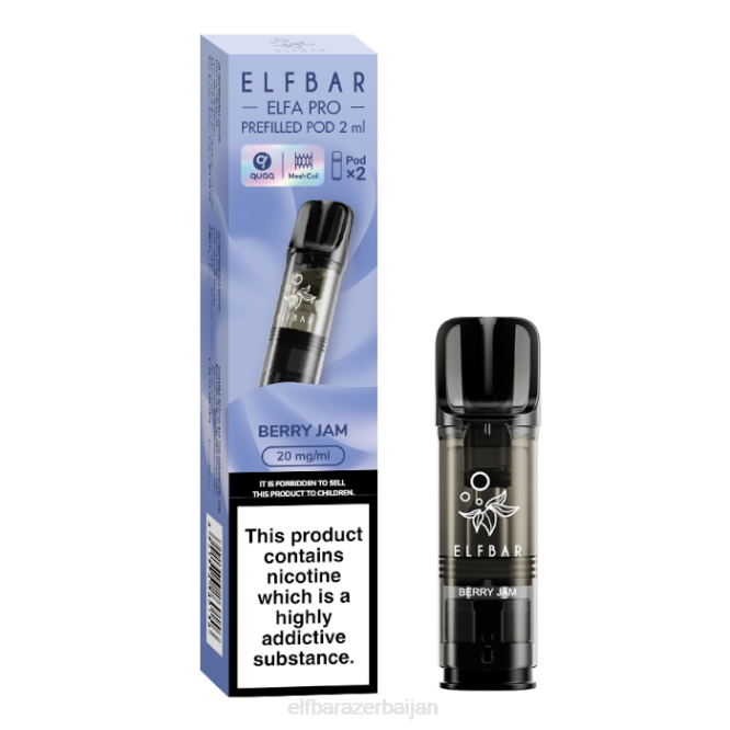 ELFBAR ELFA PRO Prefilled Pods - 20mg - 2PK P06N98 Blueberry Snoow