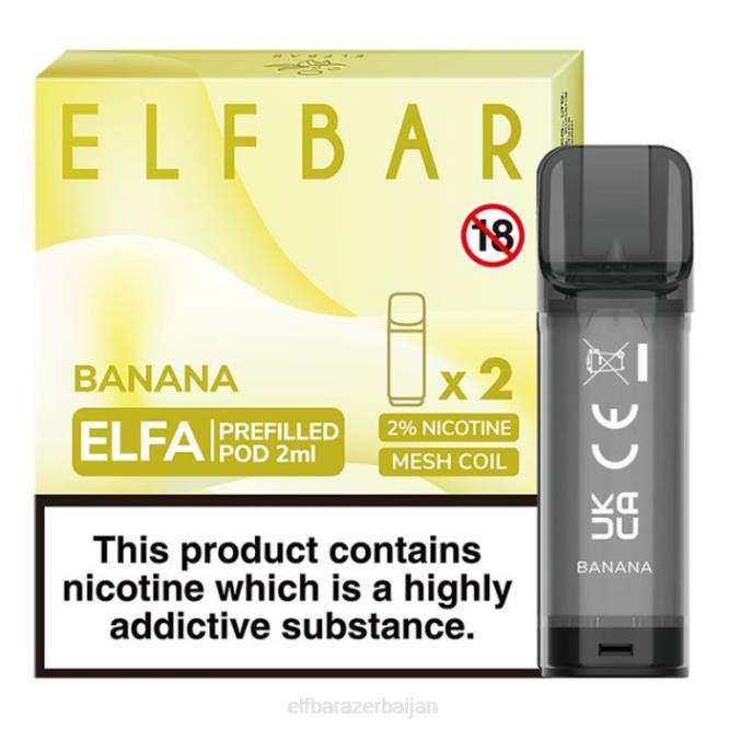 ELFBAR Elfa Pre-Filled Pod - 2ml - 20mg (2 Pack) P06N105 Banana