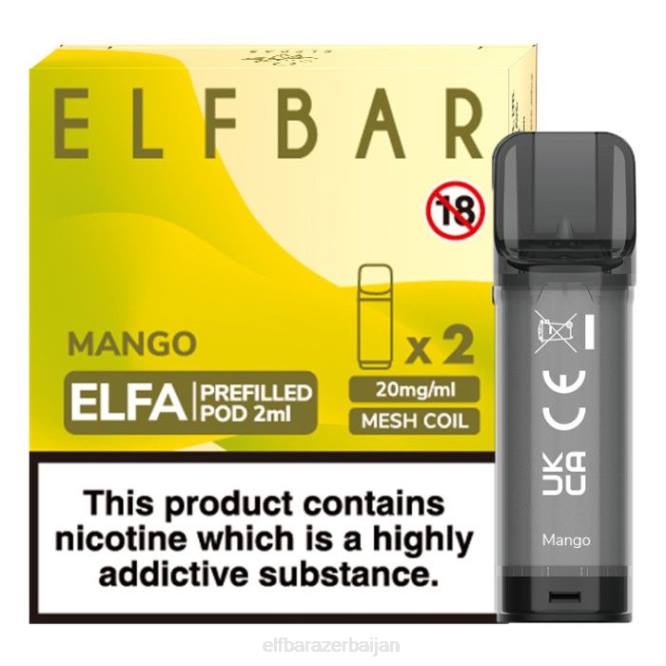ELFBAR Elfa Pre-Filled Pod - 2ml - 20mg (2 Pack) P06N118 Mango