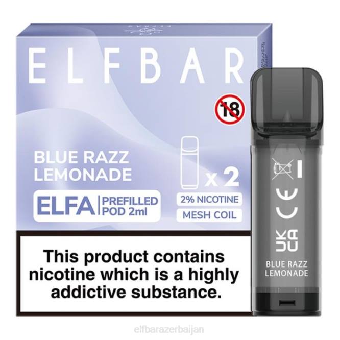 ELFBAR Elfa Pre-Filled Pod - 2ml - 20mg (2 Pack) P06N119 Blue Razz Lemonade