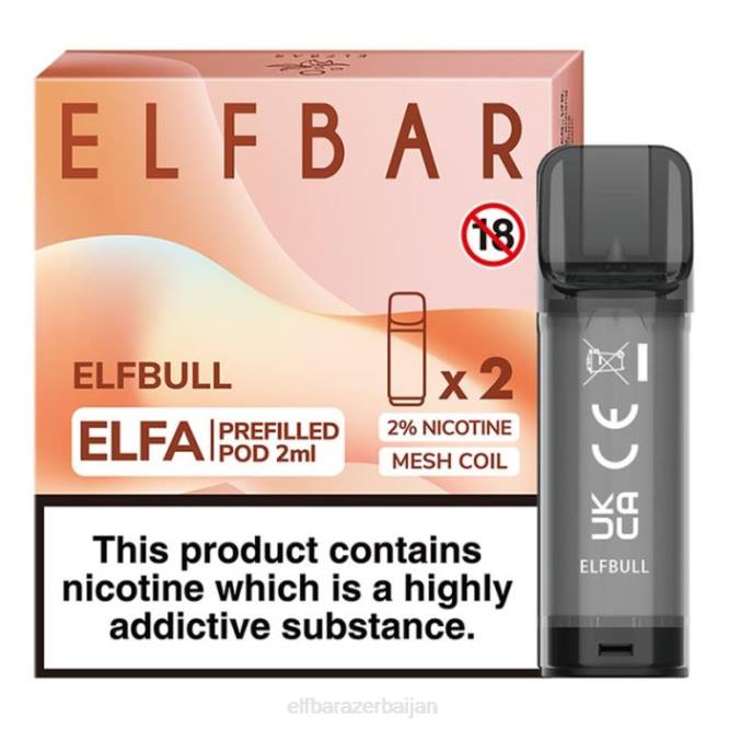 ELFBAR Elfa Pre-Filled Pod - 2ml - 20mg (2 Pack) P06N128 Elf Bull