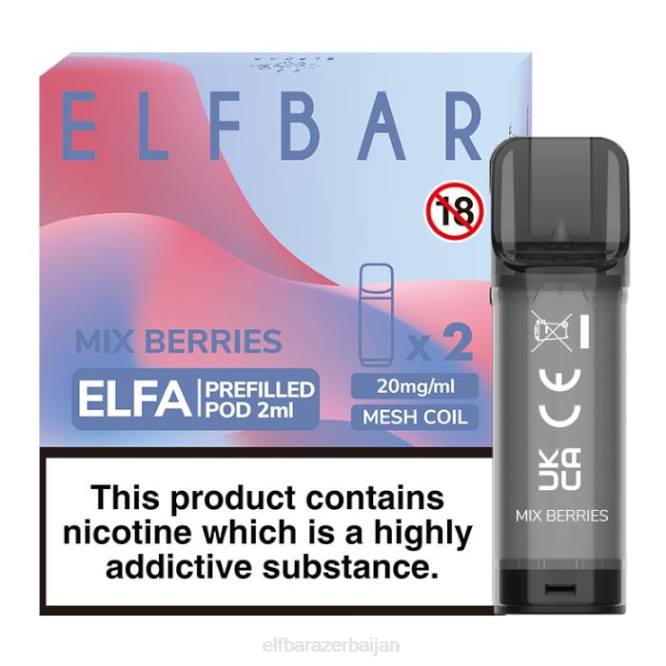 ELFBAR Elfa Pre-Filled Pod - 2ml - 20mg (2 Pack) P06N132 Mix Berries