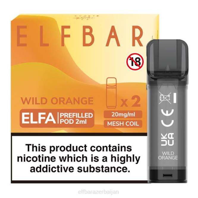 ELFBAR Elfa Pre-Filled Pod - 2ml - 20mg (2 Pack) P06N133 Wild Orange