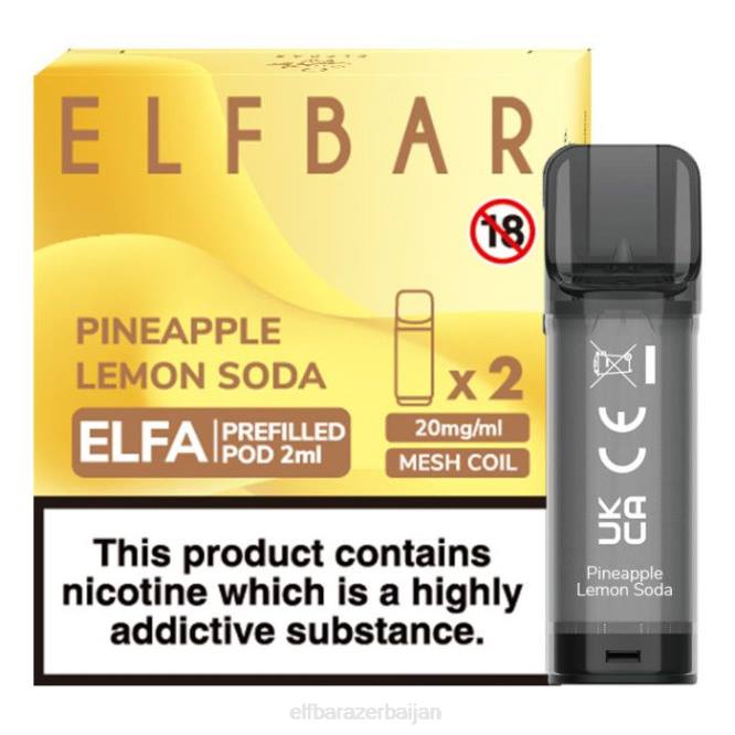 ELFBAR Elfa Pre-Filled Pod - 2ml - 20mg (2 Pack) P06N134 Pineapple Lemon Soda