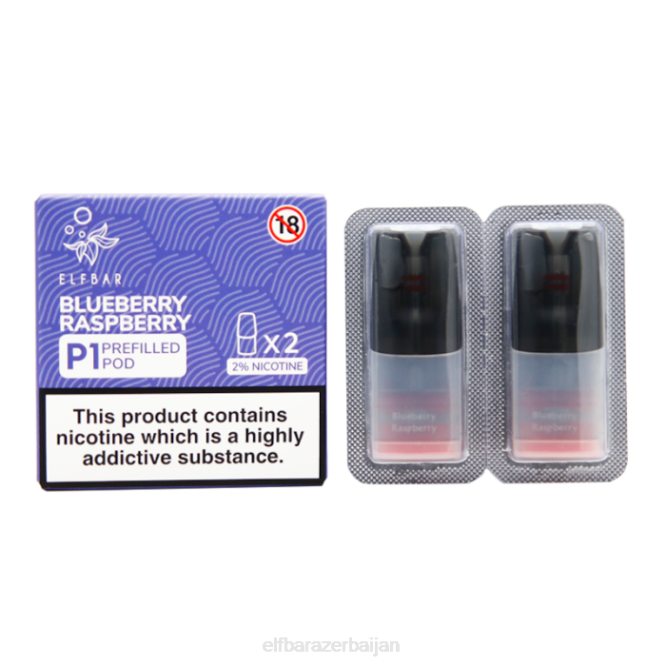 ELFBAR Mate 500 P1 Pre-Filled Pods - 20mg (2 Pack) P06N157 Blueberry Raspberry