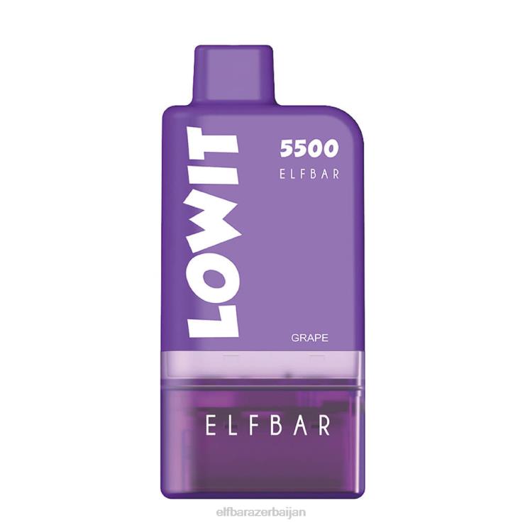 FFH2V128 ELFBAR Prefilled Pod Kit LOWIT 5500 2%Nic Grape