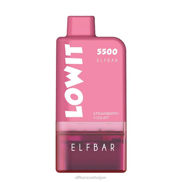 FFH2V132 ELFBAR Prefilled Pod Kit LOWIT 5500 2%Nic Strawberry Yogurt